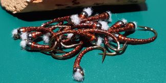 Spiced Hot Chocolate Chironomid Pupa Fly - Black Bead Rusty Collar