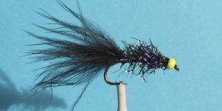 UV2 Straggle Leech Fly - Black & Chartreuse