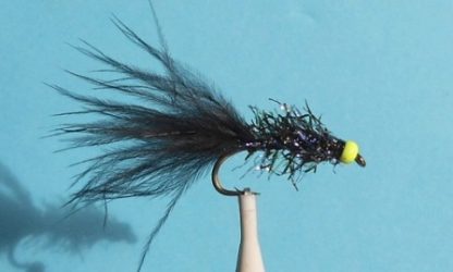 UV2 Straggle Leech Fly - Black & Chartreuse