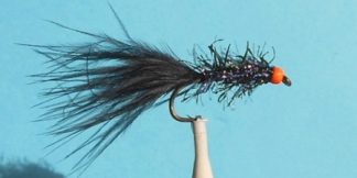 UV2 Straggle Leech Fly - Black & Hot Orange