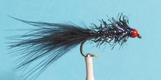 UV2 Straggle Leech Fly - Black & Red