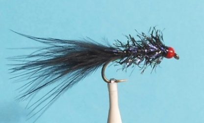 UV2 Straggle Leech Fly - Black & Red