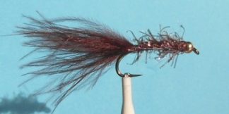 UV2 Straggle Leech Fly - Brown & Gold