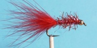 UV2 Straggle Leech Fly - Red & Gold