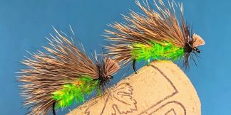 MikStraggle Sedge Caddis Adult Dry Fly Chartreuse