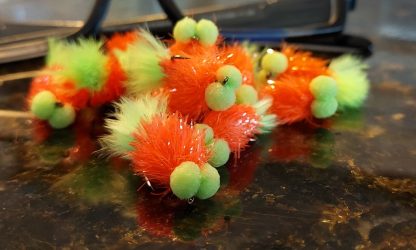 Booby Fly - Two Tone Chartreuse & Orange Hooters