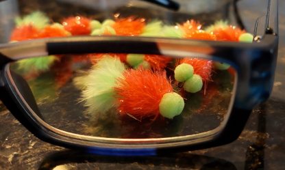 Two Tone Chartreuse & Hot Orange Booby Fly Hooters