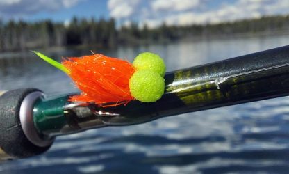 Two Tone Chartreuse & Hot Orange Booby Fly Hooters C Cup