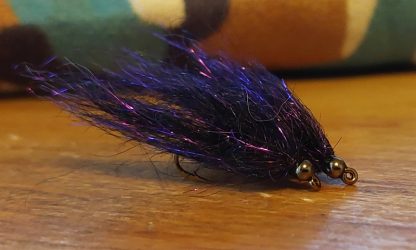 Dub Thumper - Black & Purple (Purple Rain) Dubbing Loop Leech Fly Pattern